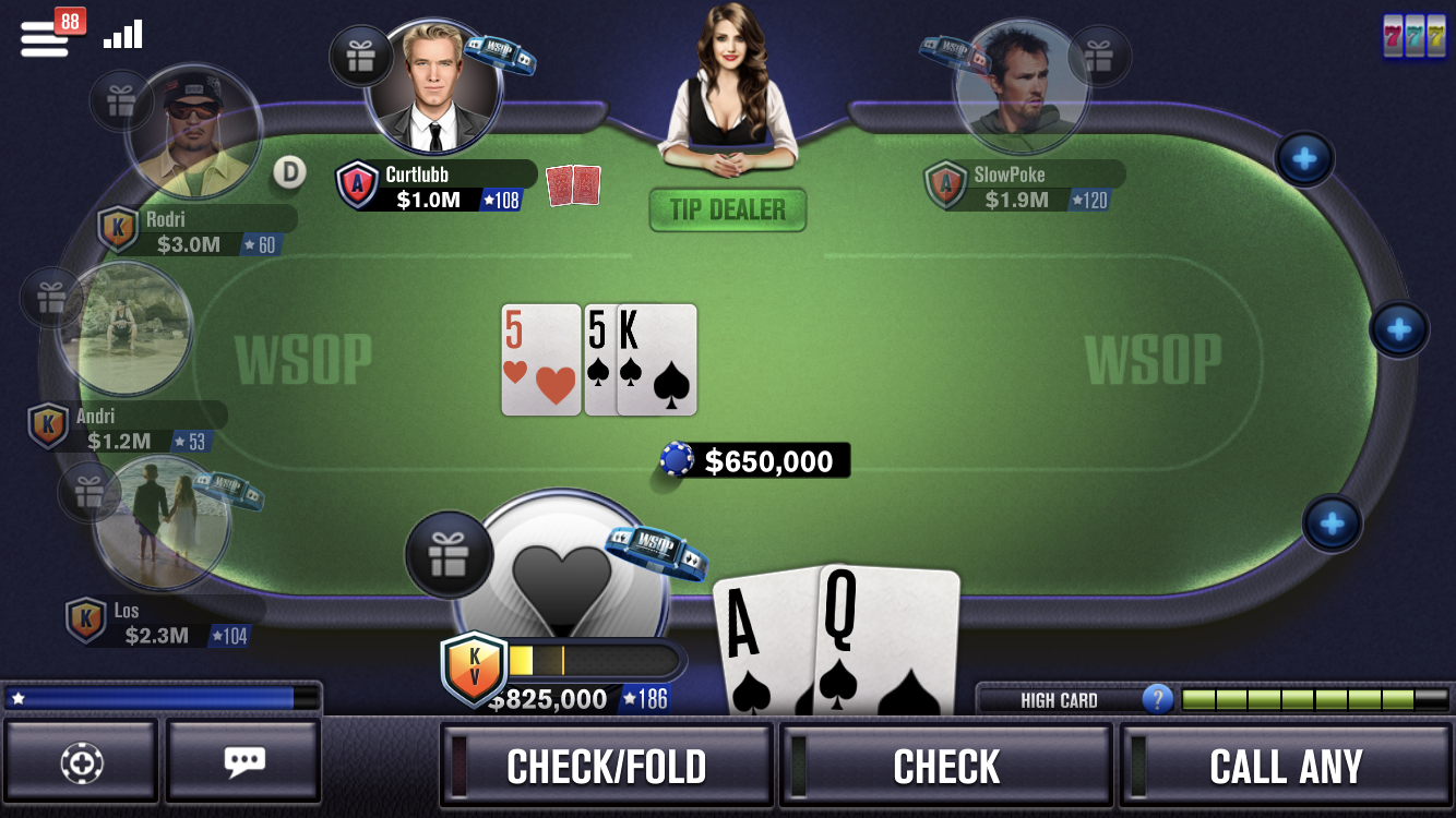 poker provided by WSOP